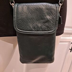 Befen Elegant Dark Green Leather Crossbody Bag
